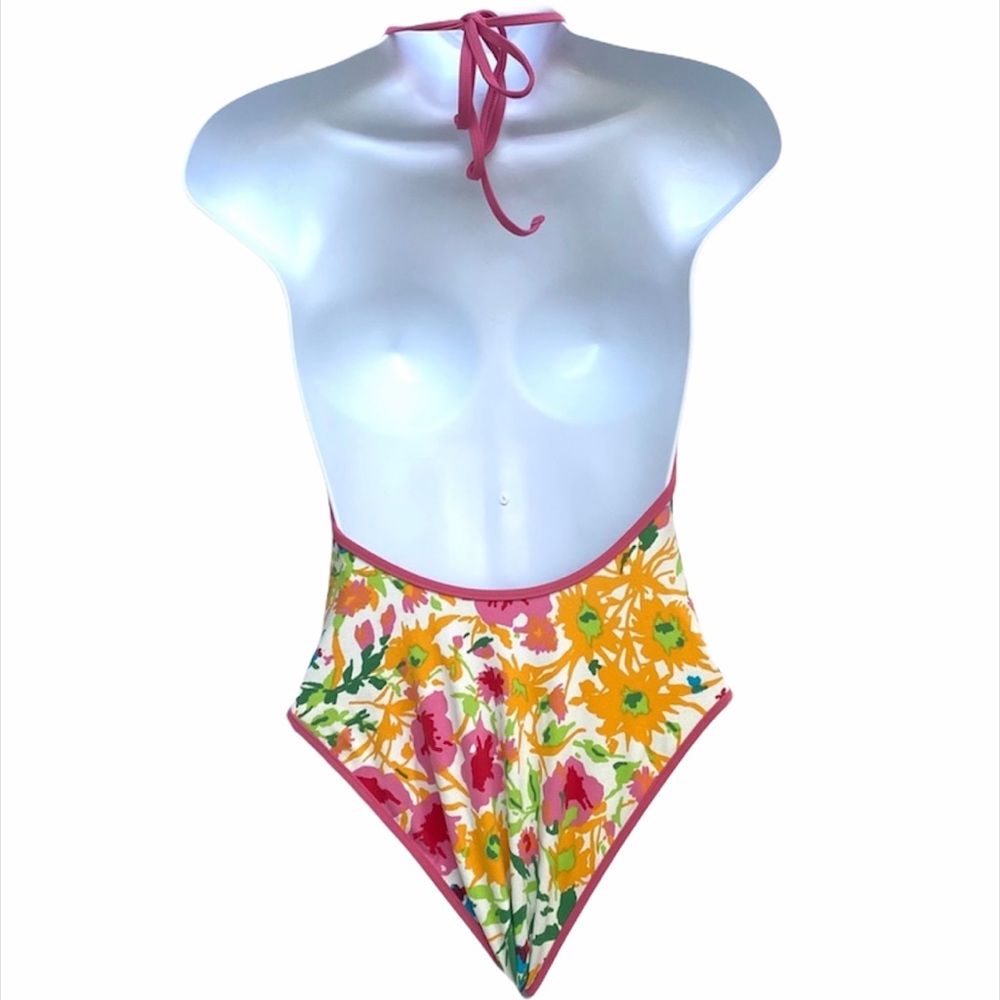 One Piece Deep V neck backless Swimsuit Small - Picture 3 of 15
